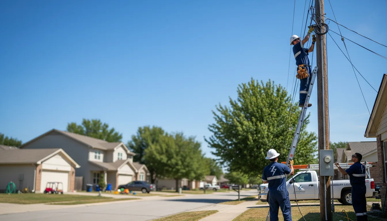 Residential electrician providing installation services in Fannin, TX